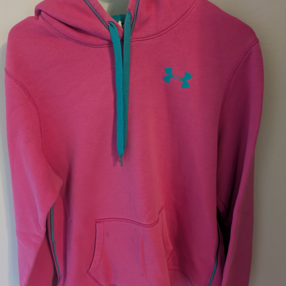 Under Armour Pink Hoodie with Teal Accents